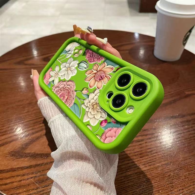 Flowers are like brocade, suitable for iphone16pro mobile phone case, Apple 15, Korea 14, Europe, America and 13promax new 12x.