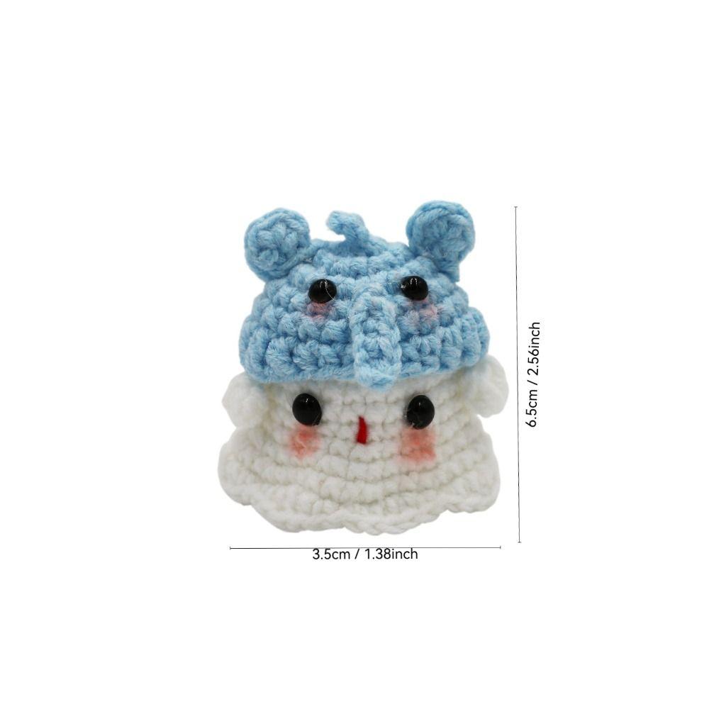 Kawaii Gestrickte Geisterpuppe Handgemacht Schreibtischdeko Lustige Niedliche Puppe Ornament Weihnachtsgeschenke
