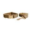 Collier en velours kaki clair pour animal de compagnie, laisse pour chien, laisse pour chien.