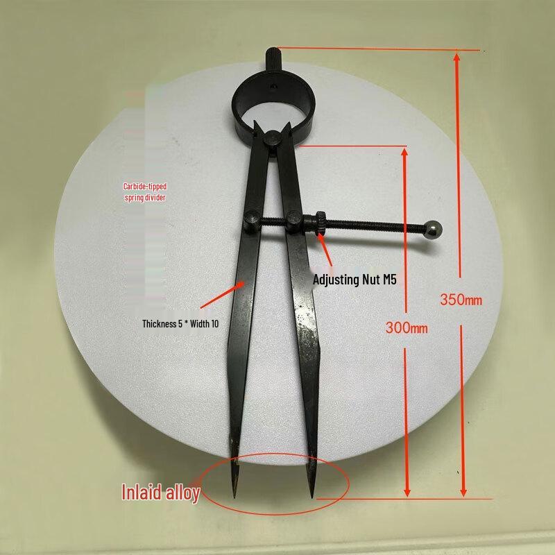 Precision Spring Scribing Compass with Tungsten Steel Tip