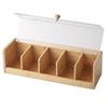 Handmade Tea Bag Storage Organizer 5 Slots Desktop Sundries Organizer  Desk Accessories