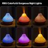 1PC 300ml Volcano Air Humidifier Desktop Electric USB Humidificadore Water Mist Diffuser Purifier Air Freshener With 7 Colors Night