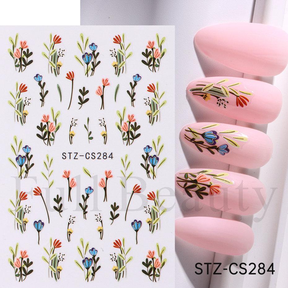 Nail Art Sticker Autumn And Winter Lace Sweater Flower Small Flower Branch Small Fresh Adhesive Nail Sticker