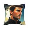 Modern Tom Cruise Movie Top Gun Maverick Pillowcase Cushion Comfort Throw Pillow Sofa Cushions Used for Home Bedroom Living Room