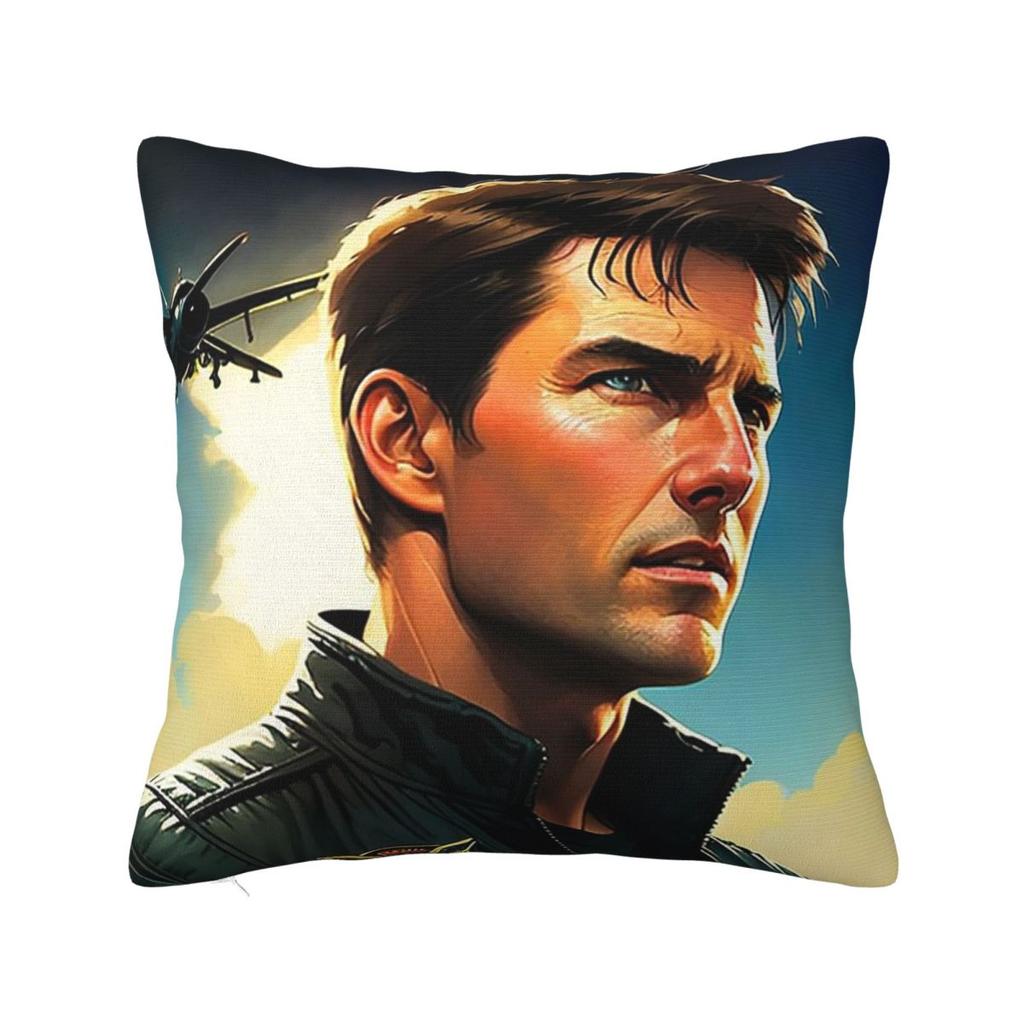 Modern Tom Cruise Movie Top Gun Maverick Pillowcase Cushion Comfort Throw Pillow Sofa Cushions Used for Home Bedroom Living Room