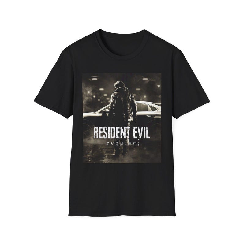 Resident Evil Leon S Kennedy Dark Art Unisex TShirt Hardcore Gaming Cotton Casual Short Sleeve Top Comfortable Tshirts