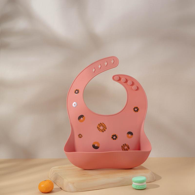 Waterproof Food-Grade Silicone Baby Bib - Leak-Proof, Self-Feeding, Drool Protection