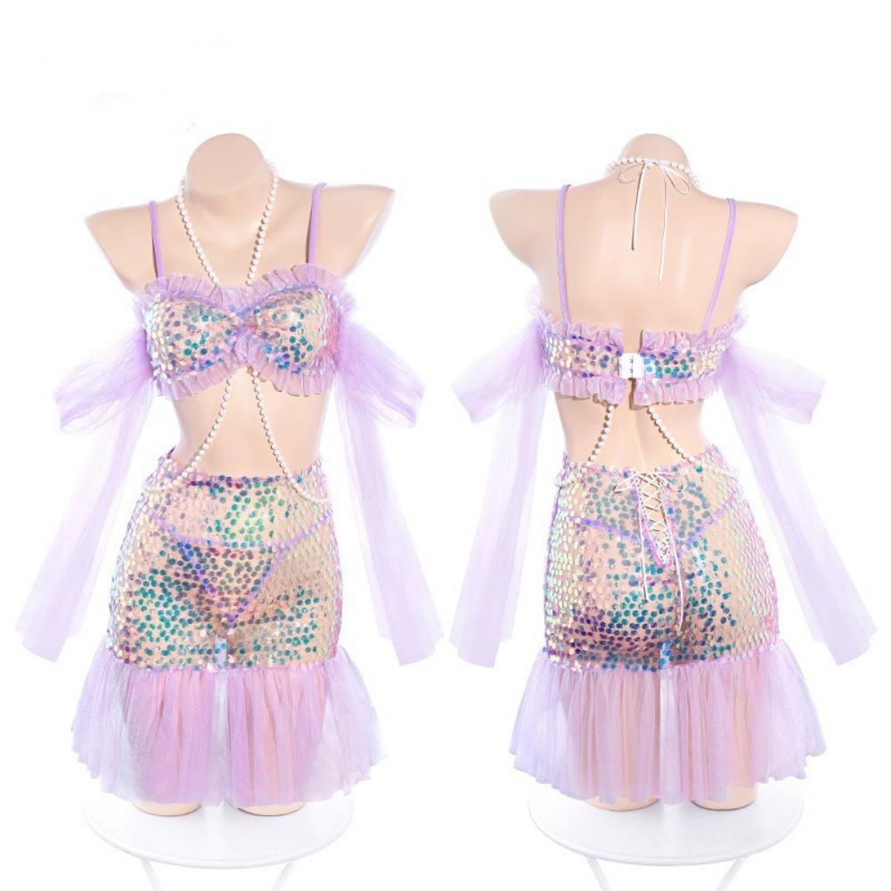 Domila Dream Mermaid Ji Bead Chain Embellishment Set 6633 Sex Underwear Uniform Sexy Nightclub F547