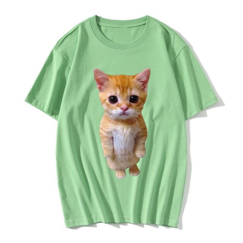 El Gato Meme Sad Crying Cat Munchkin Kitty 3D Print Men Women Unisex T-Shirt Summer Oversized T Shirts Casual Fashion Clothes