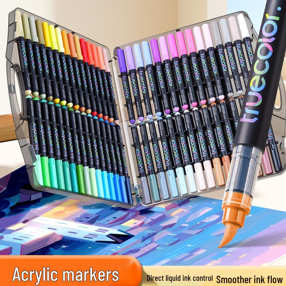 True Color Soft Tip Liquid Acrylic Marker for Students & Professionals