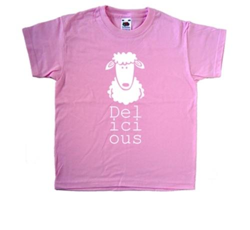 Delicious Sheep Pink Kids T-Shirt
