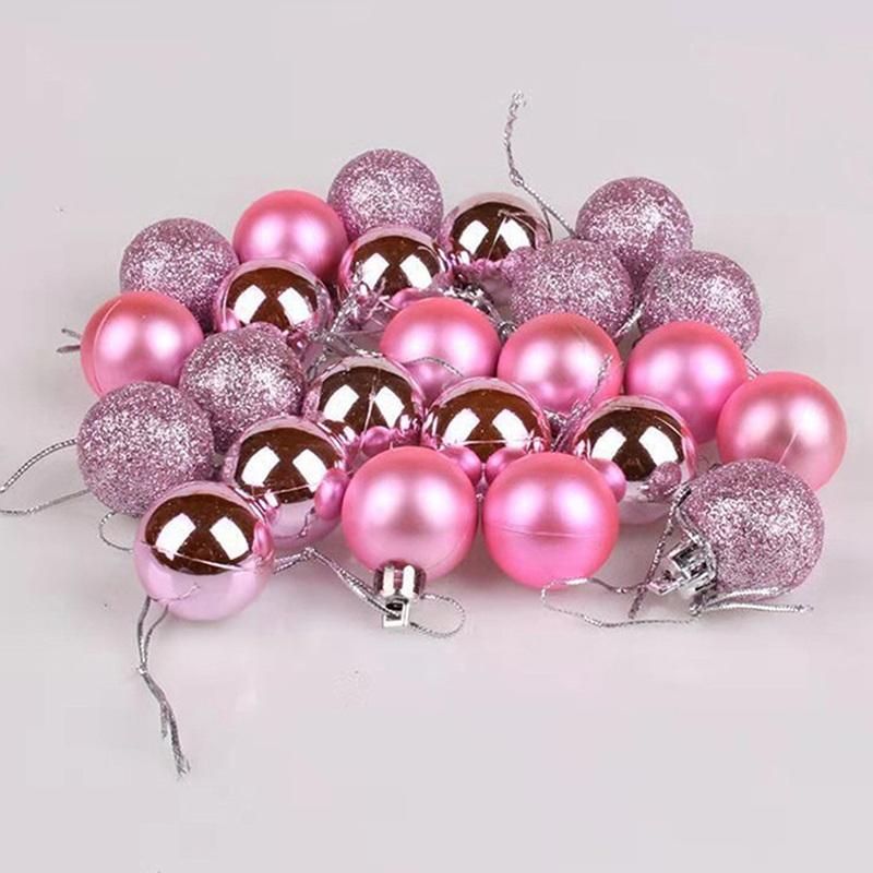 24 Piezas 3Cm Adornos de Bolas de Navidad Bolas para Árbol de Navidad Colgante para Árbol de Navidad Suministros Festivos para Fiestas Decoración Navideña
