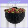 No Drill Wall Mount Water Plant Pot With Wicker Look For Patio And Bedroom Decor