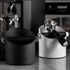 Coffee Knock Box Stainless Steel Shock Absorbent Espresso Knock Box Coffee Grind Dump Bin with Nonslip Base Accessories