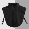 Brown/Polka Dots Shirt Detachable Collor for Mens and Women Lapel Stand Button Fake Collar Female Casual Sweater False Collar