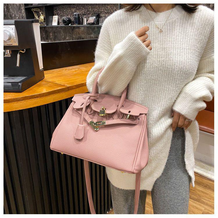 2021 Trendy Korean Style Women's Luxury Textured Crossbody and Shoulder Bag, Versatile Fashion Handbag