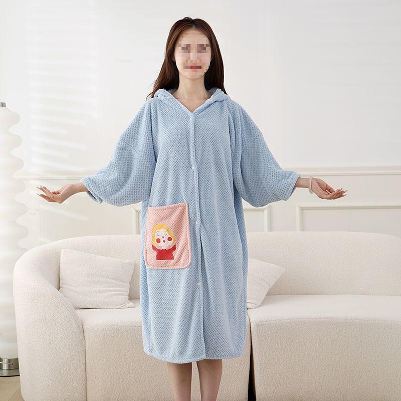 G5Z Hooded Adult Bathrobe: Wearable, Soft, Quick-Drying, Absorbent Bath Towel Skirt