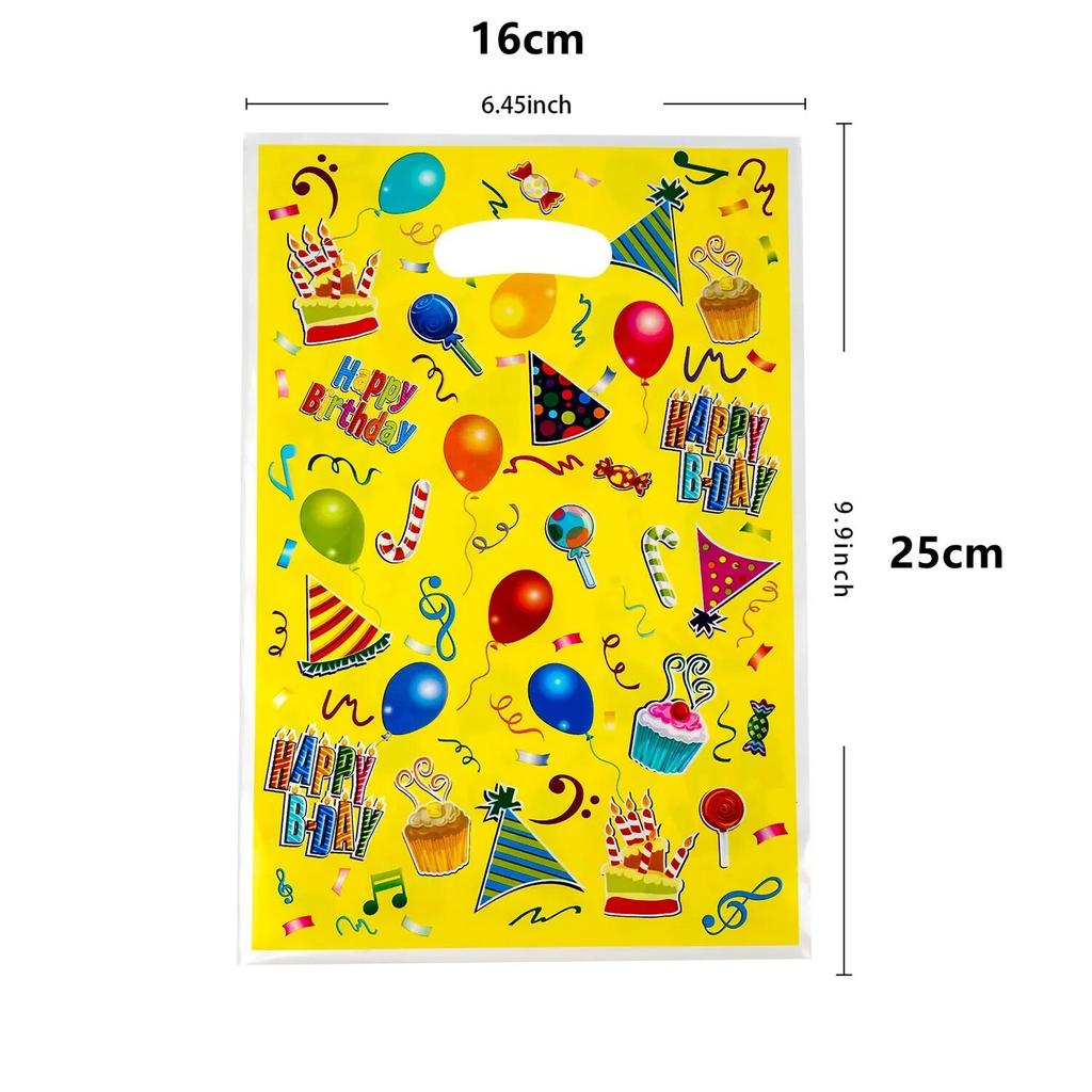 10pcs Children's Birthday Party Pearlescent Film Gift Bag Wedding Candy Bag Plastic Gift Bag