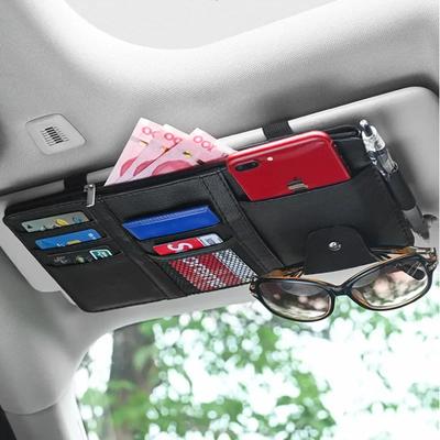 Car Sun Visor Bill Pen Business Card Holder CD Organizer Storage Box Sunglasses Clip Stowing Tidying Car Accessories Amagi
