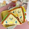 Creative Cartoon Sandwich Plush Coin Purse Fun Food Keychain For Kids Soft Storage