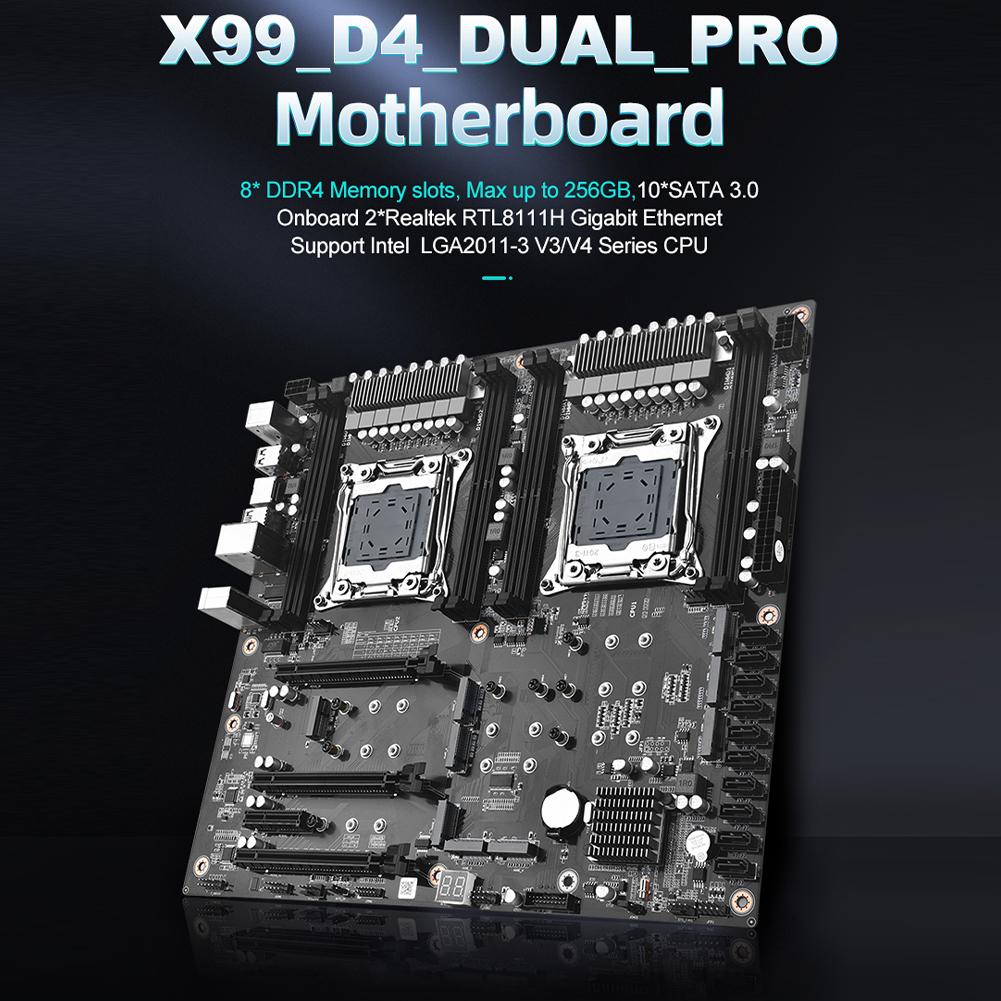 Mainboard for PC Gaming Workstation Featuring EATX Form Factor CPU LGA2011-3 V3 V4 M.2 Wi-Fi Support 7 PCIe Slots and 256GB RAM