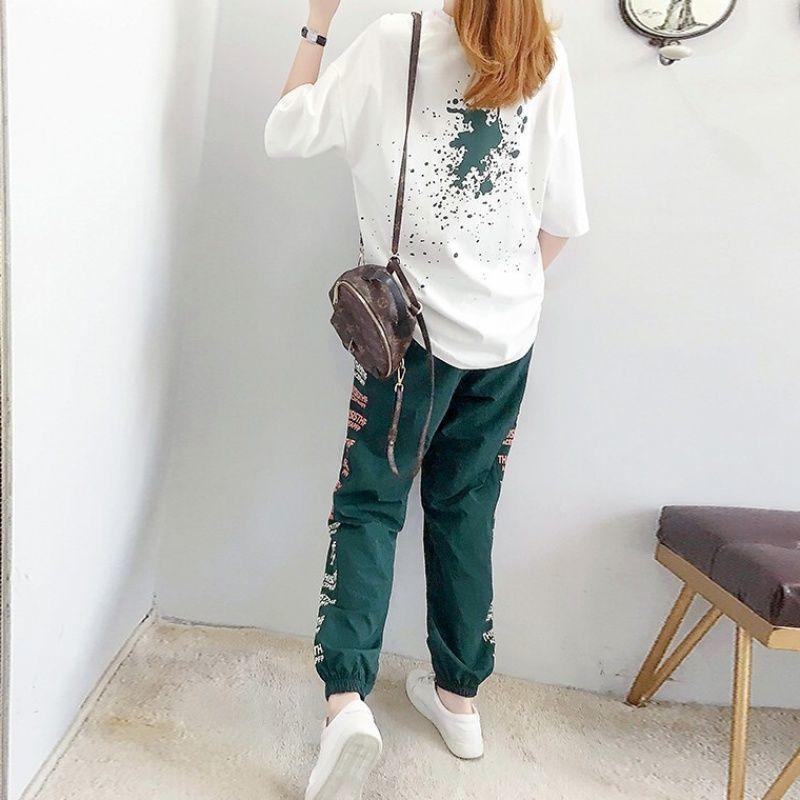 Loose Suit Women's Summer Plus Size Women's Slimming Fashion Casual Sports Two-piece Suit