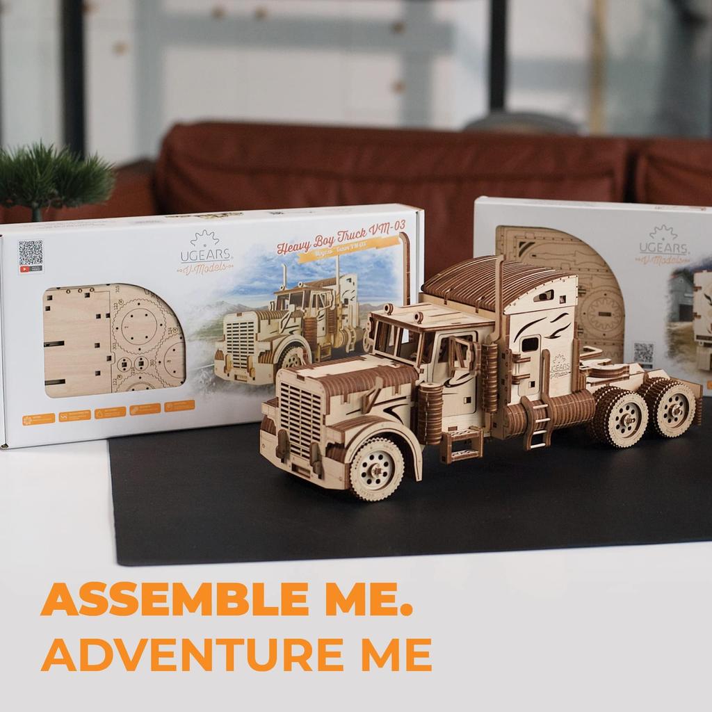 Ugears Heavy Boy Truck 70056 Wooden Toy 3D Puzzle VM-03;