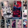 Black Swan Noble Phone Case Cover for Xiaomi Redmi Note 15 14 13 12 11 Pro Plus 14S 12S 11S 11T 11E 10S 10 Customized Fundas Red