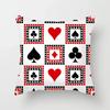 Luxury Home Decoration Pillowcase Props Hearts Square Black Heart Poker Pattern Office Sofa Car Cushion Cover