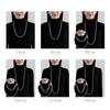 Baby Pearl Necklace Earrings Set 5mm Grand Premium Pearl White Silver Gold Earrings [VOTRE COUTURE] (K10 (White Gold), 35cm)