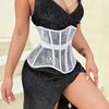 Waist Lace and Floral Trainer Women Corset Cincher Body Shaper Girdle Trimmer with Plastic Bones Extender Waist Decors