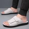 Summer Fashion New 2025 Men's Comfort Suede Leather Casual Shoes Breathable Beach Sandals Outdoor Slippers Plus Size 38-46