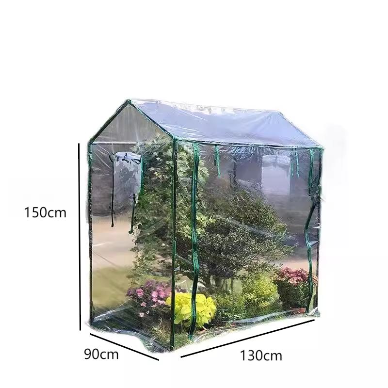 Für den Heimgarten Gewächshausabdeckung PVC Gewächshaus 100x50x150 cm Aluminiumfolie Gewächshaus Viel Platz zum Wachsen Bequemer Zugang