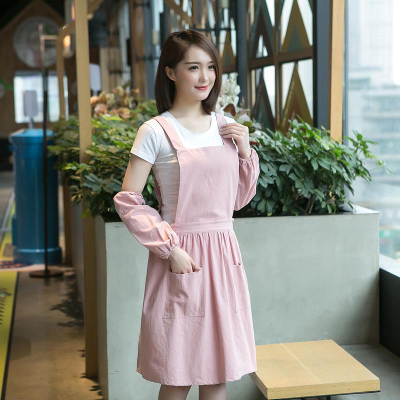Women's Double-Layer Apron: Fashionable Princess Design for Kitchen or Coffee Shop