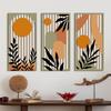3 Stück 40cmX20cm Boho-Stil Hohlholz Retro Rustikal Blattmuster Wandbehang Kunst Wohnzimmer Schlafzimmer Wandbehang Heimdekoration