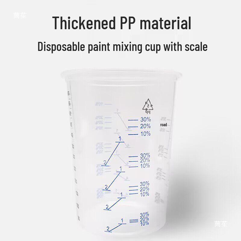 Disposable Transparent Plastic Measuring Cup - Paint Ratio Mixing Cup