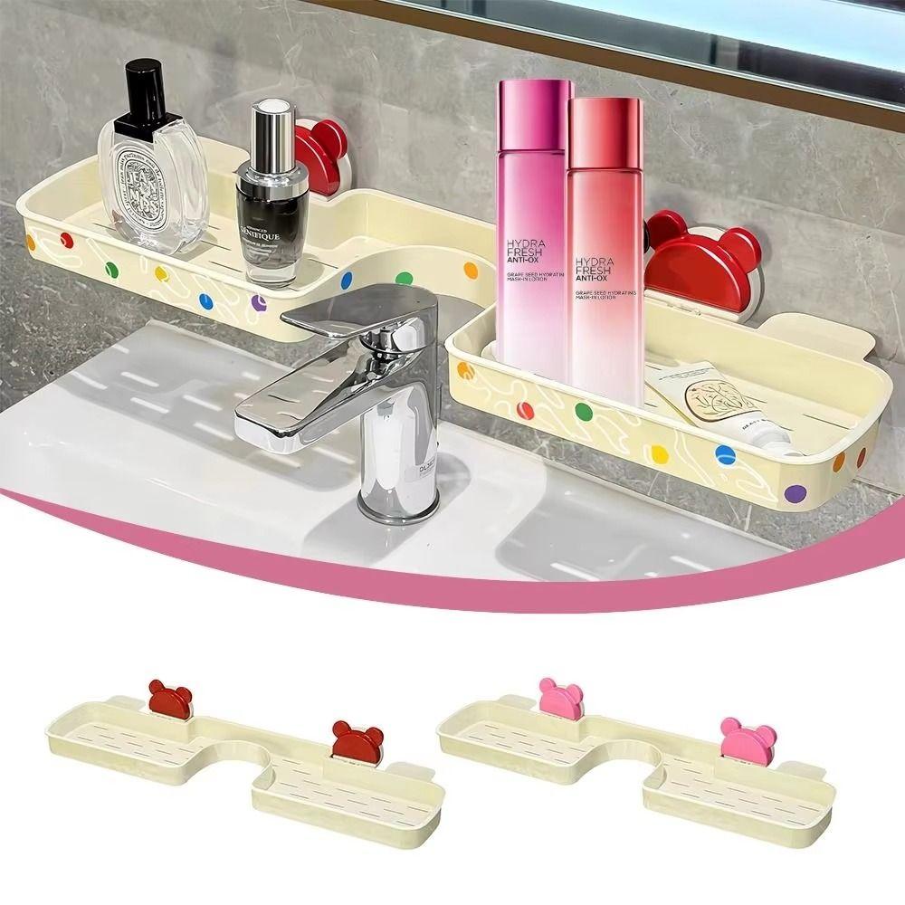 Suction Cup Design Dopamine Faucet Rack No-drill Bathroom Storage Rack  Bathroom Solutions