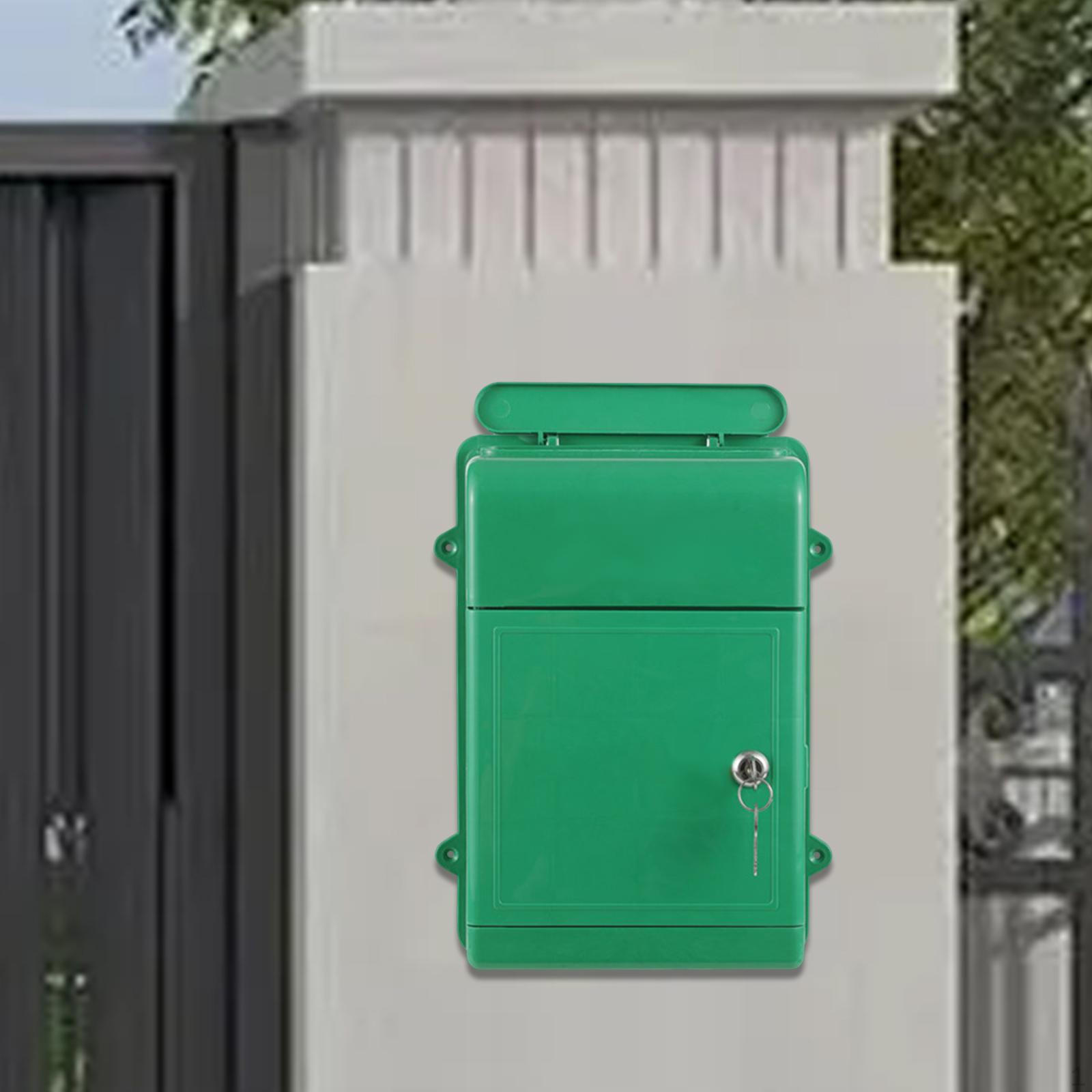 

Настенный почтовый ящик для ключей, ящик для голосования, почтовый ящик с замком и для ворот зелёный