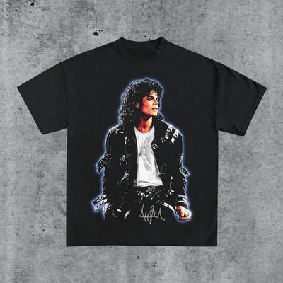 MichaelJackson T-Shirt | Vintage King of Pop Shirt | Retro MJ Grafik-T-Shirt | 90er Musi