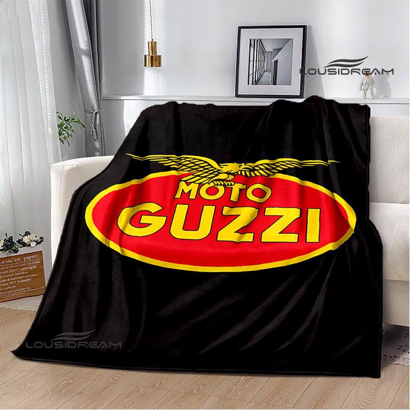 3D Guzzi Motorcycle Logo Printed Blankets Fashion Warm Blanket Soft And Comfortable Blanket Home Travel Blanket Birthday Gift