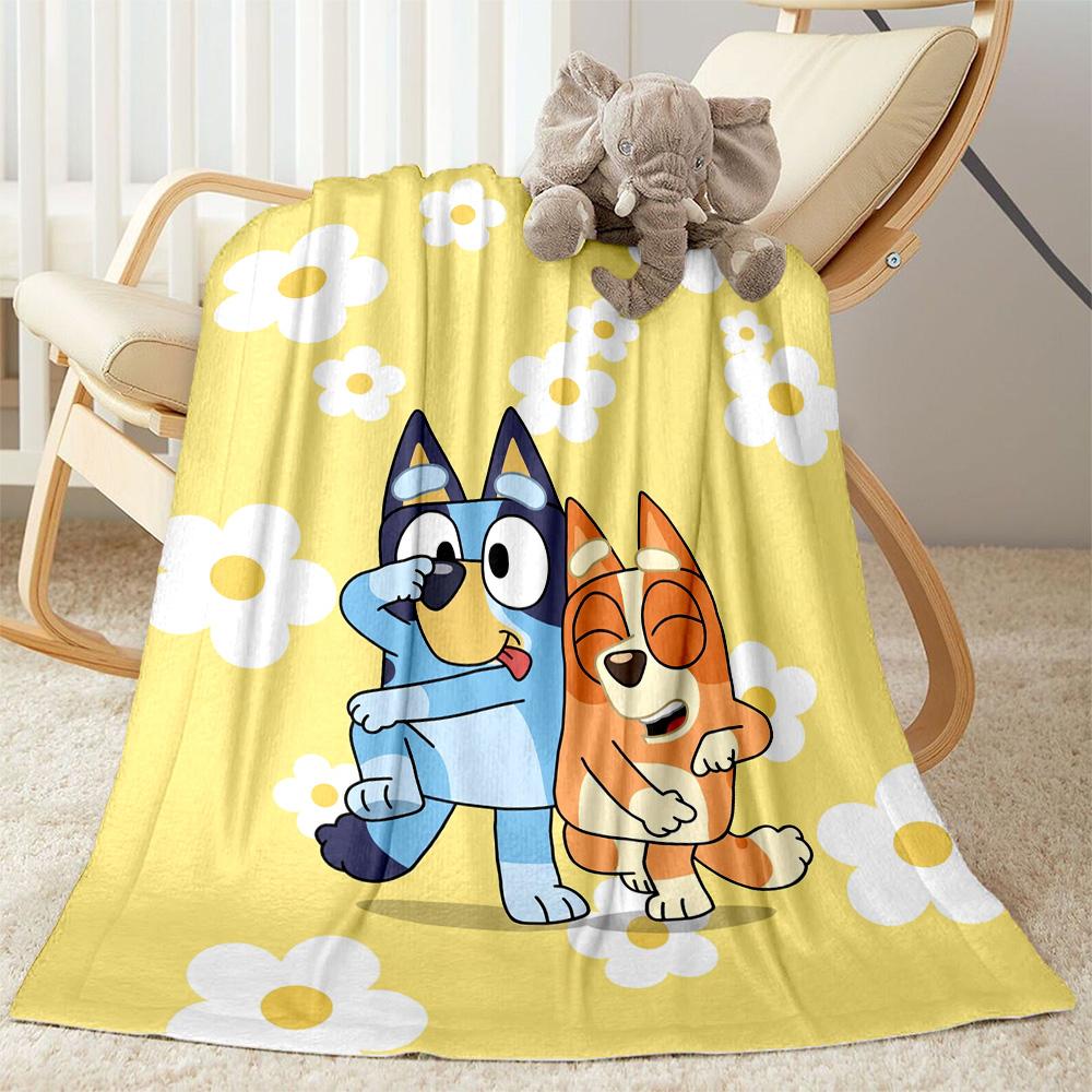Bluey Bingo Hug Blanket Soft Warm Cozy Perfect for Bedding Couch Livingroom for All Occasions Playful Design Birthday Christmas Gift Blanket