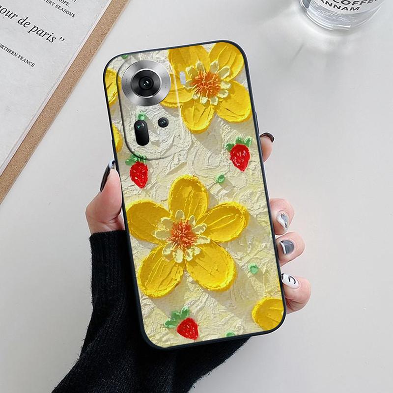 For Oppo Reno 11 5G Case CPH2599 Fashion Soft Silicone Back Cases for Oppo Reno11 Pro Reno 11F Reno11 F Phone Cover etui Fundas