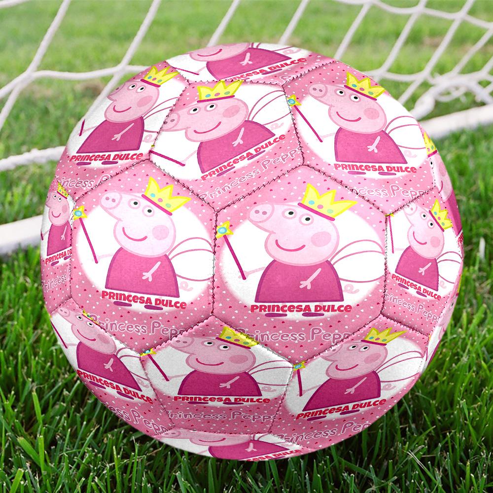 Peppa Pig Print Size 5 Soccer Ball, Standard Match Football for Sports Game and Team Practice, Ideal Gift for Soccer Fans