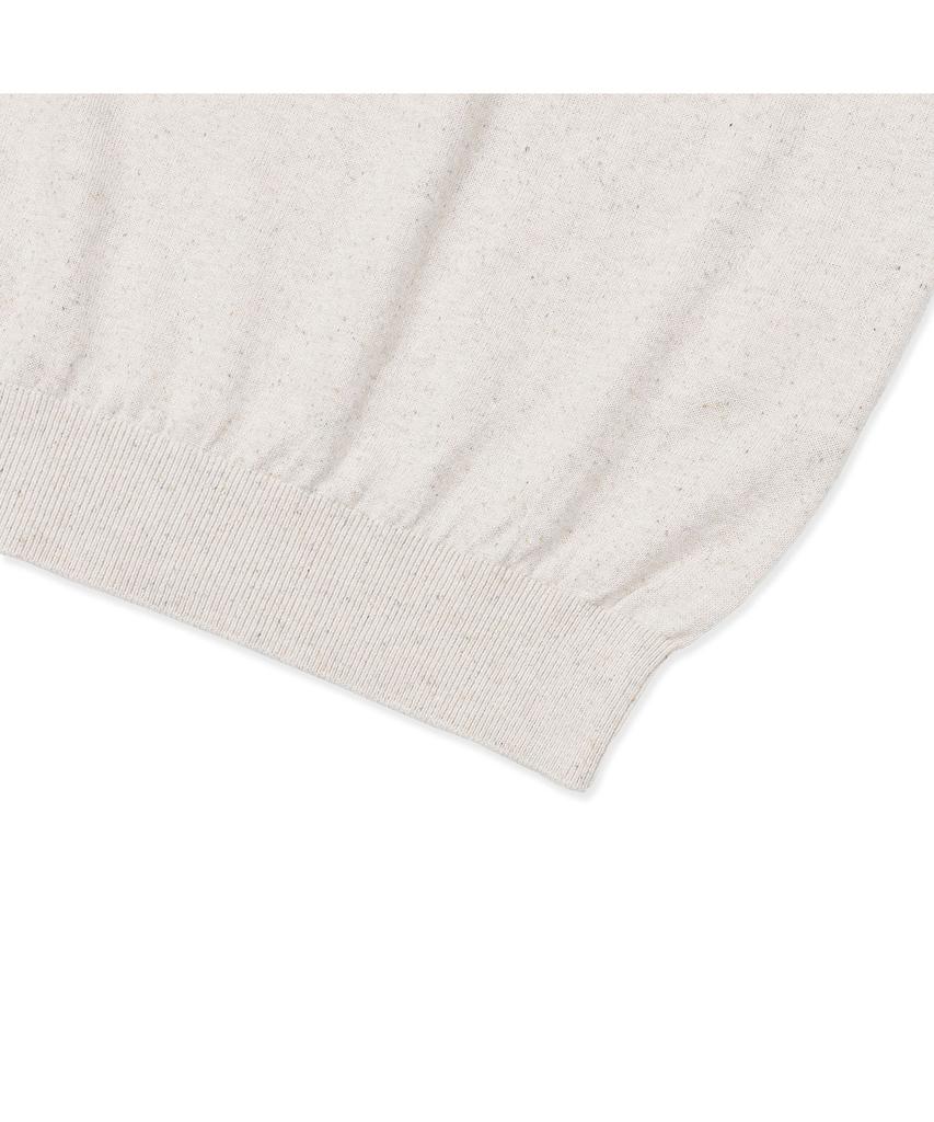 PRODESHIRT Vintage Soft Linen Open Collar Knit (Marble Beige)