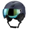 Unisex Skiing Snow Helmet With Integrated Goggle Lens Protection Adults Outdoor Winter Sports Safety Gear