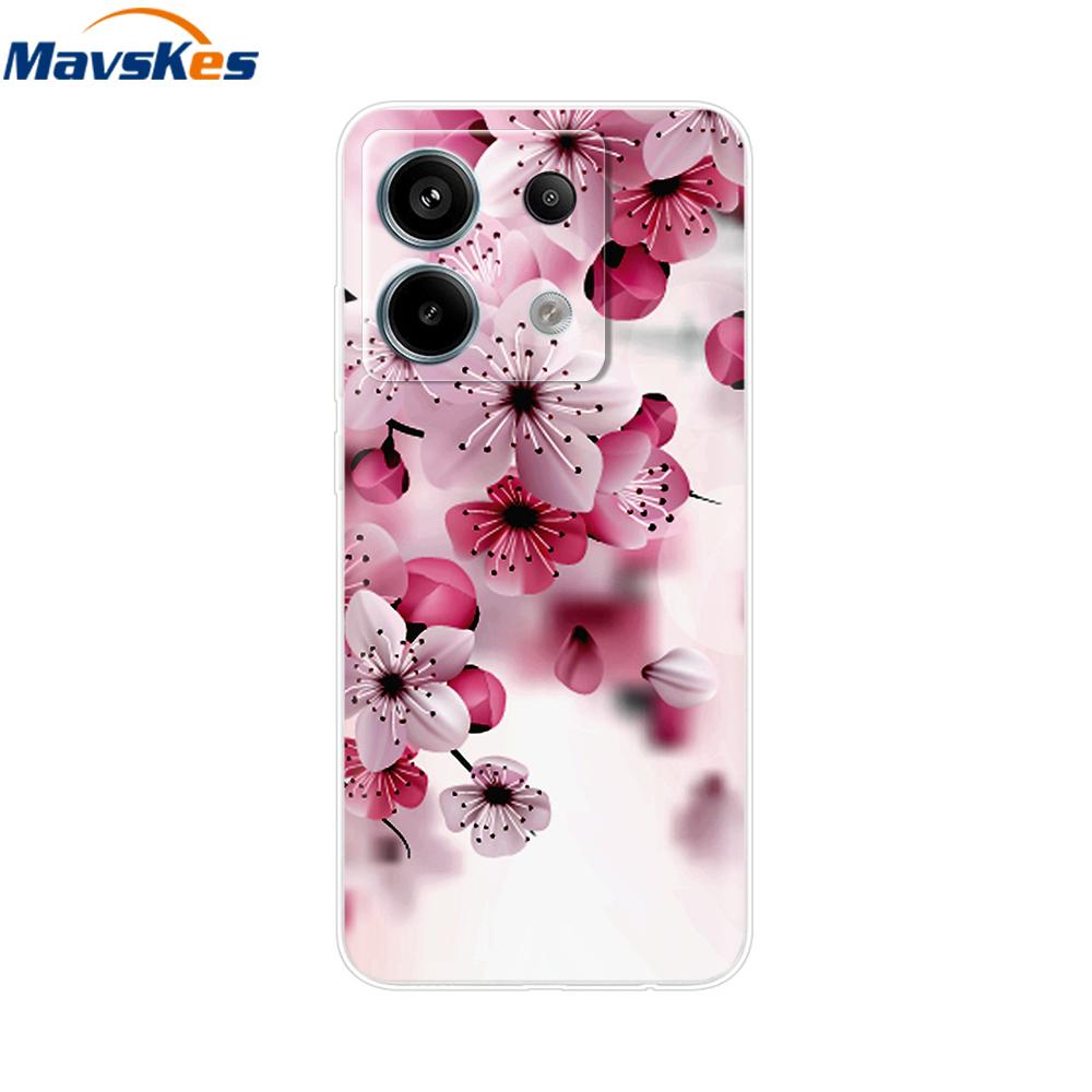 Handyhülle Für Xiaomi Redmi Note 13 Pro 5G Rückseite Niedlich Stoßfest Weich Klar Silikon TPU Für Redmi Note13 Note 13 Pro Funda
