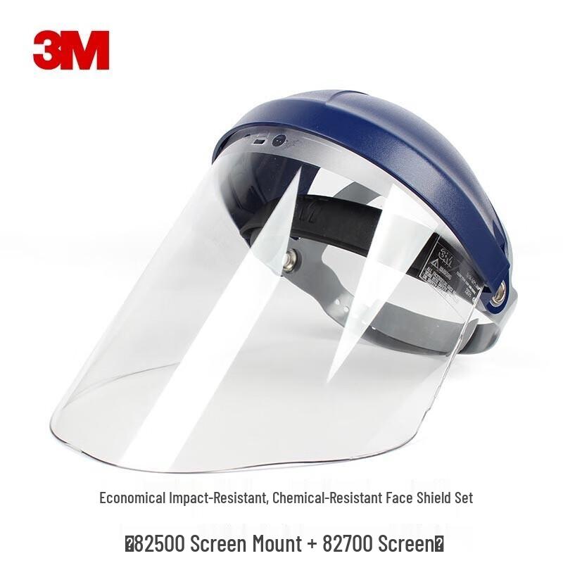 3M Economy Headgear & Chemical Splash Face Shield Set Standard