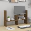 VidaXL Monitor Stand Honey Brown (39-72)x17x43 Cm Pine Wood 814012