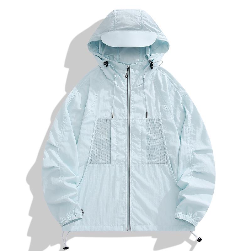 Unisex UV Protection Hooded Fishing Jacket - Summer Antibacterial Loose Fit Plus Size