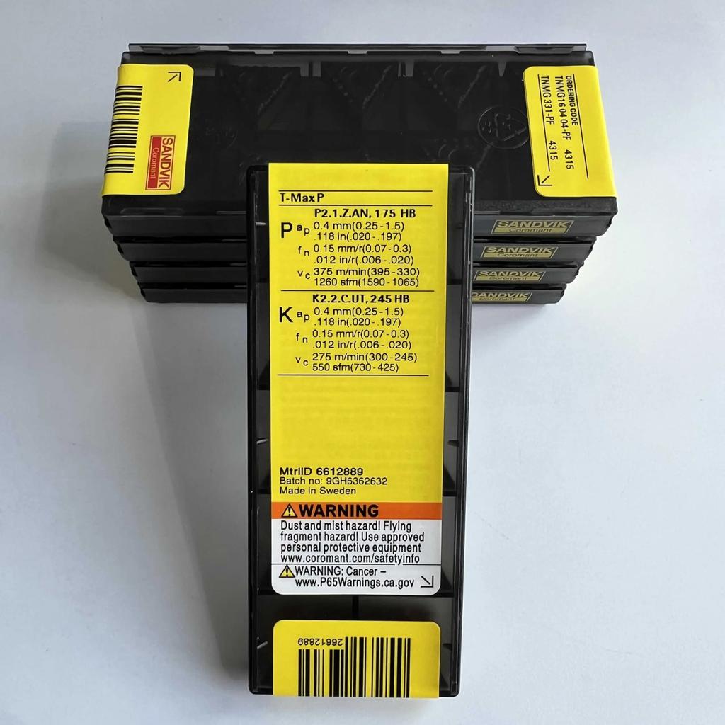 Original Sandvik / TNMG160404-PF 4315 / CNC Lathe Carbide Blade 10 Pcs